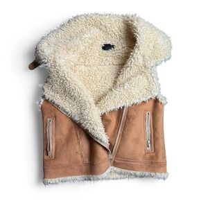 Y2K Steve Madden Faux Suede Fur Vest 2000s Plush Fleece